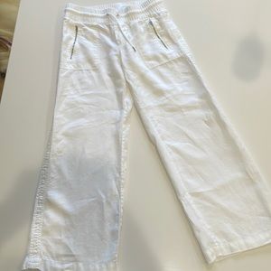 Athleta Cabo wide leg linen pants, size 6